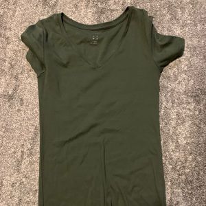 Olive green v neck t-shirt